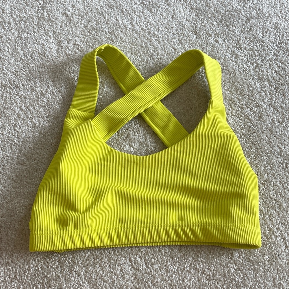 YELLOW sports bra FREE W/ any purchase